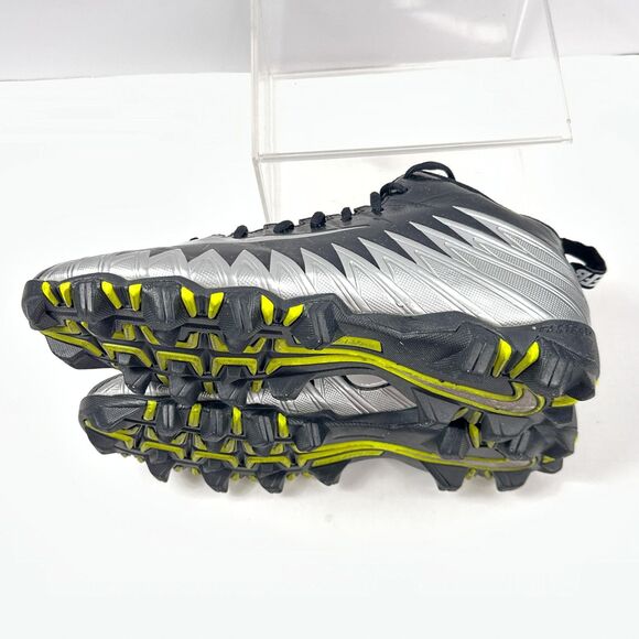Nike Football Cleats Alpha Menace Shoes Mens 11 Black Silver Mid 878122-001 main image 9